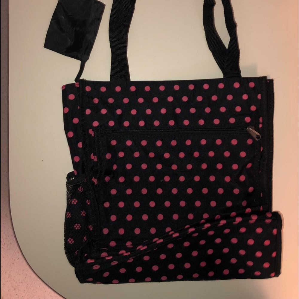 Canvas polkadot bag
